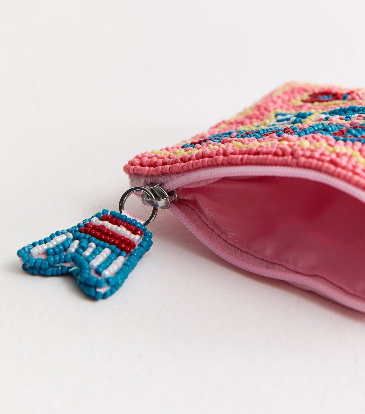 New Look Pink Sardines Beaded Purse New Look - 4