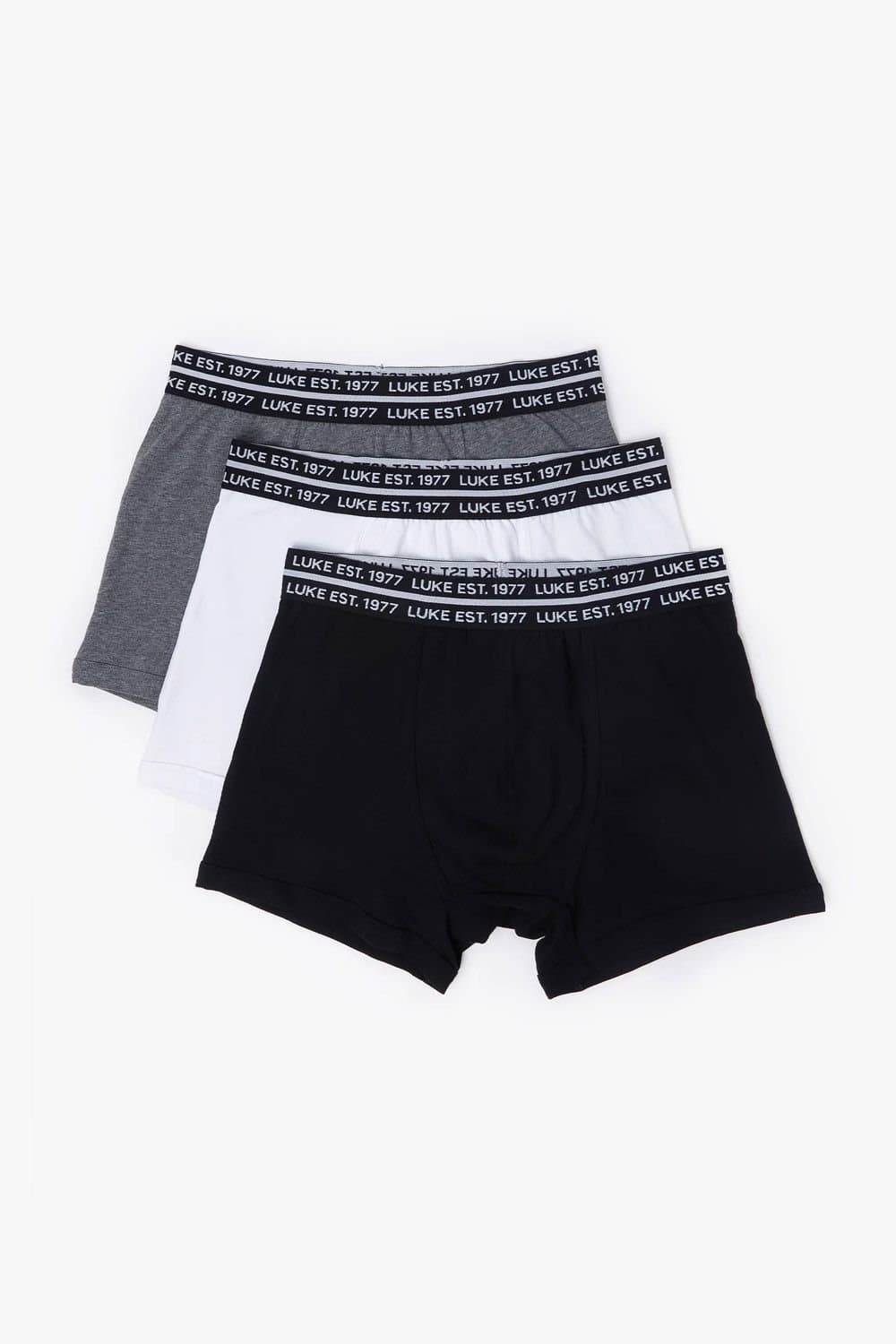 Luke 1977 Luke 1977 Men's Captain 3 Pack Boxer Shorts in Black