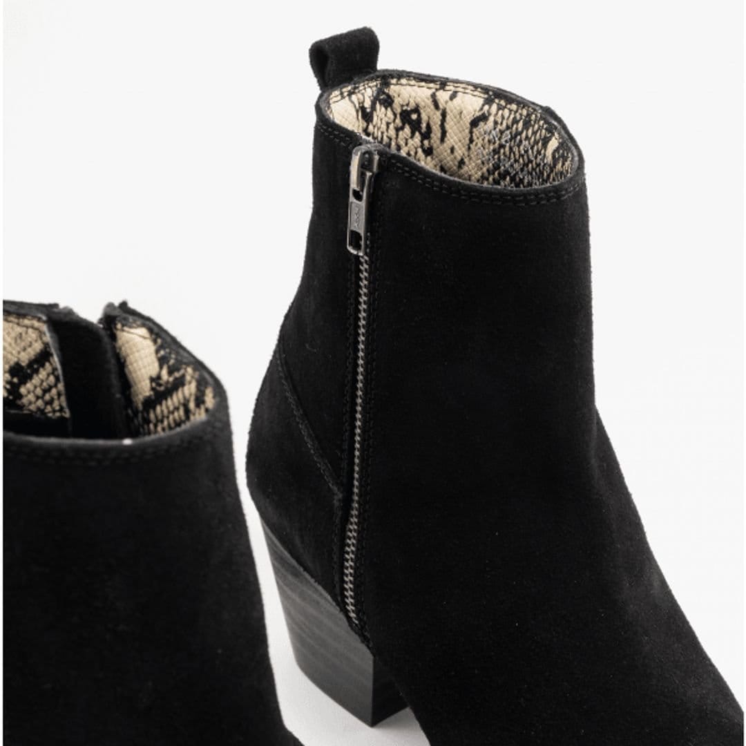Club Cubano Club Cubano Men's Lennon Suede Zip Cuban Heel Ankle Boots in Black - 4