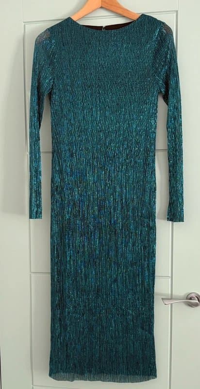 Phase Eight Phase Eight Dress metallic plisse alix nwot rrp 99 Party