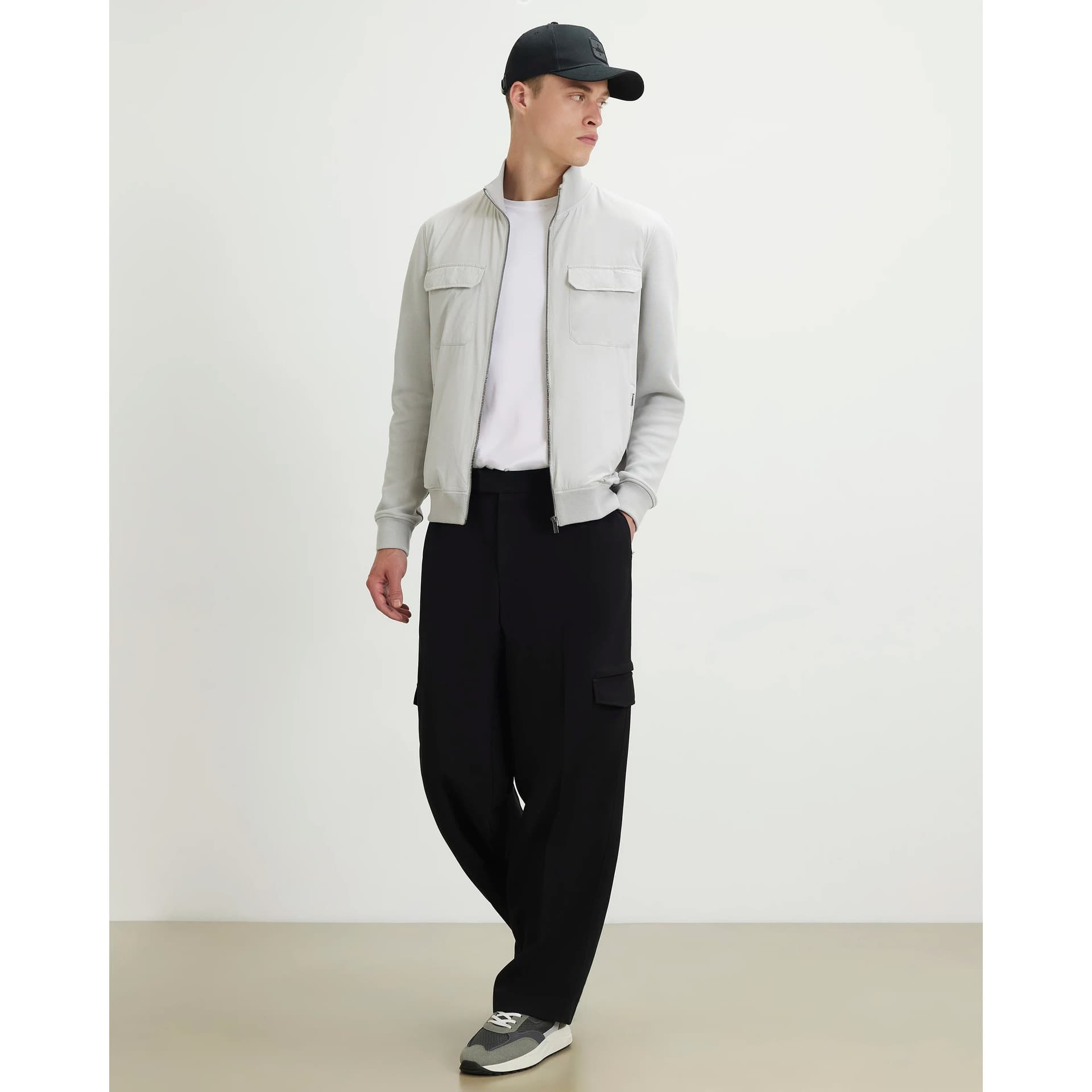 River Island Mens River Island Grey Funnel Neck Hybrid Jacket
