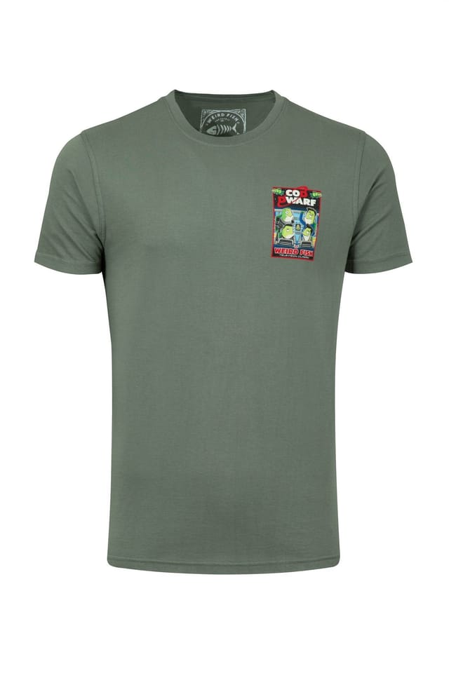 Weird Fish Weird Fish Men's Cod Dwarf Artist T-Shirt in Mid Grey - 2