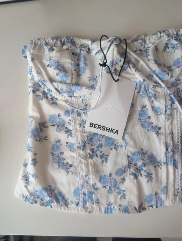 Bershka Floral corset top