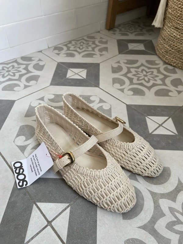 ASOS Design ASOS crochet Mary Jane flats