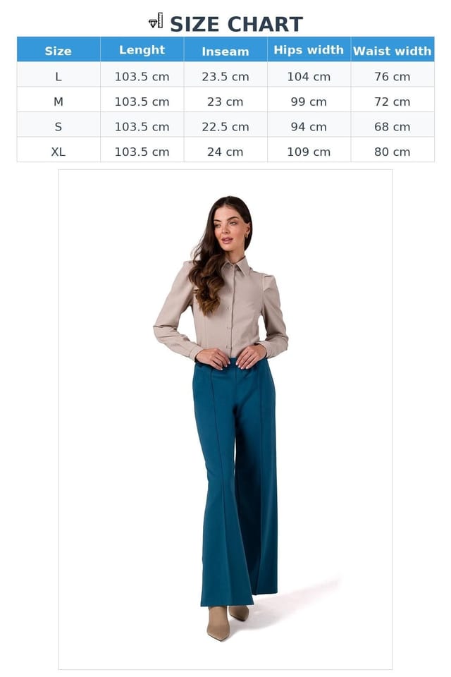 Love Lace Love Lace Women's Soft Cotton Sweatshirt Knit Wide Leg Pants in Blue - 3