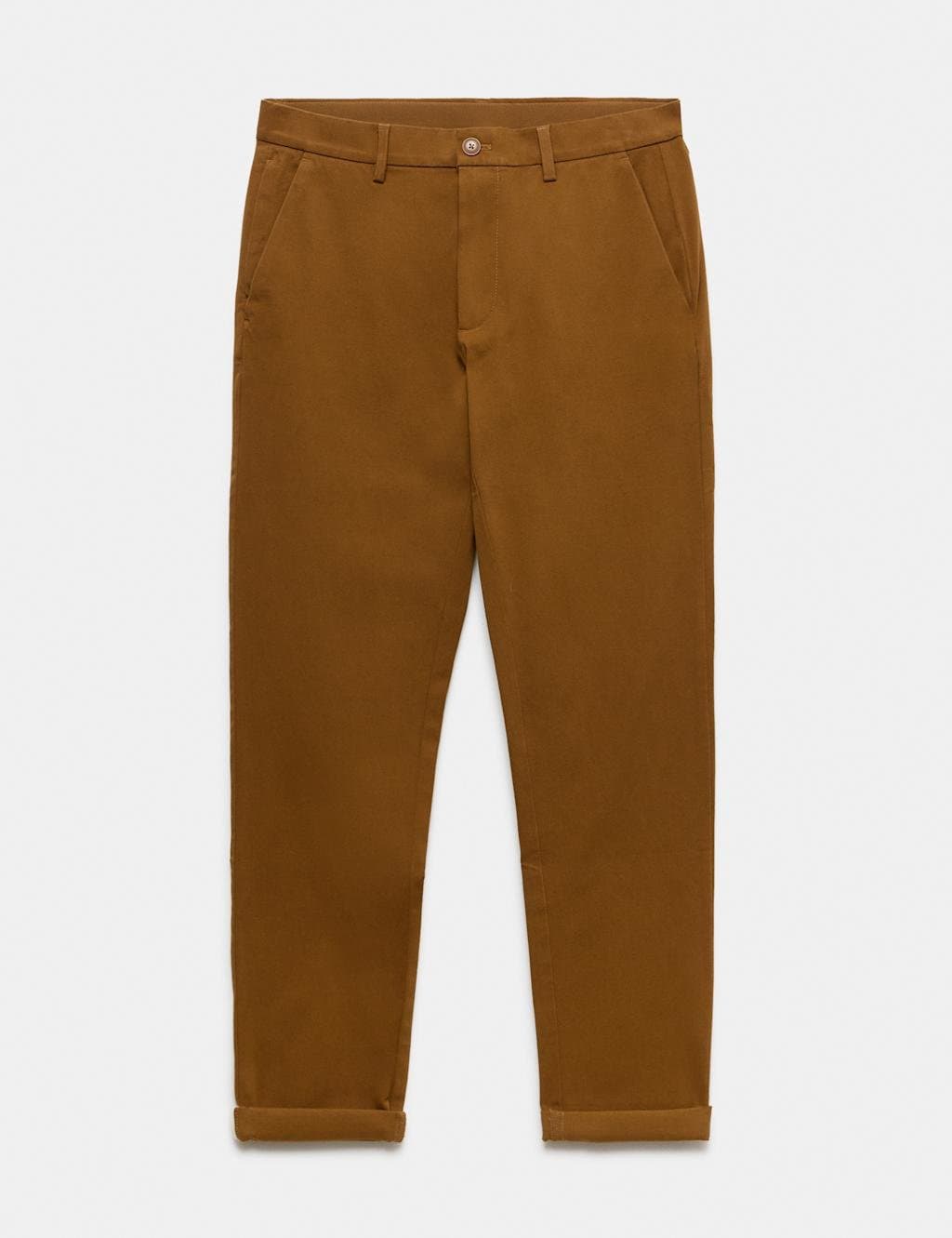 Marks & Spencer M&S The Ultimate Slim Fit Twill Chinos Bronze