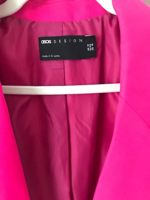 ASOS Design Bright pink ASOS Design Oversized Boyfriend Jacket 14