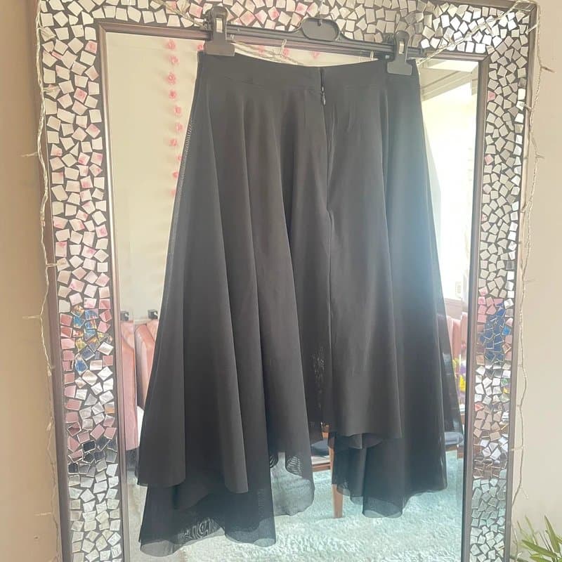 Topshop Topshop black midi tulle skirt