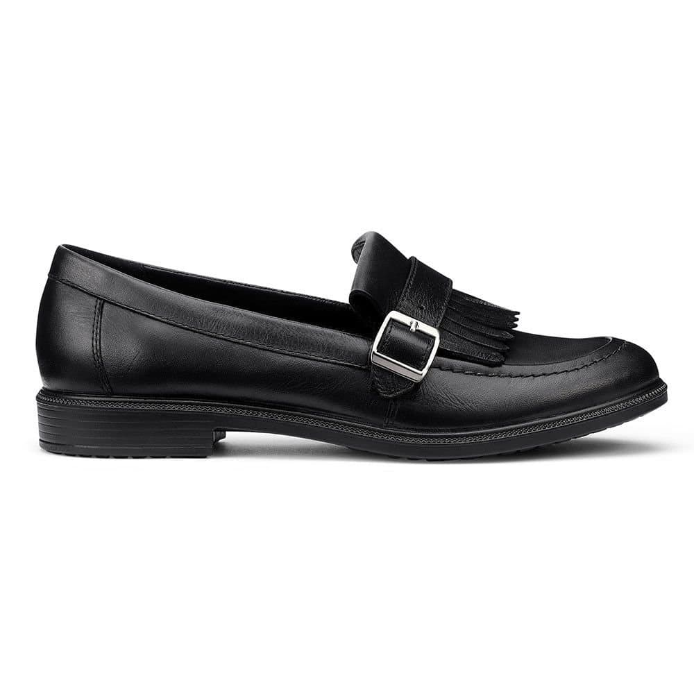 Hotter Hotter Women's Wide Fit 'Fowey' Loafers in Black