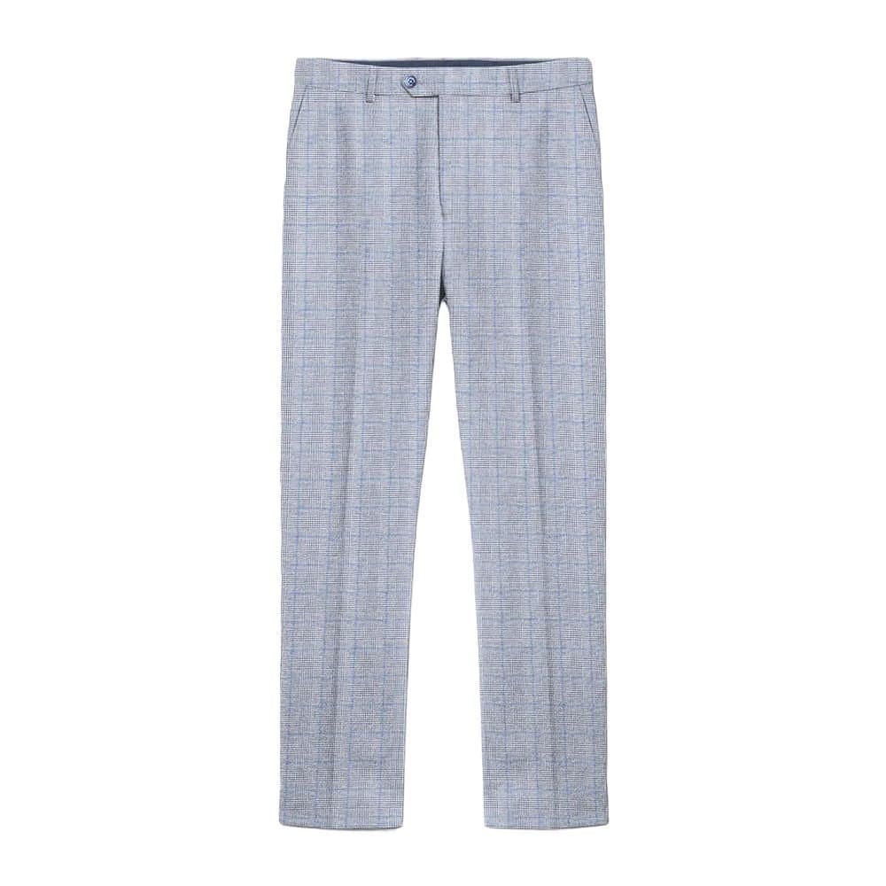 Lambretta Lambretta Men's George Pow Check Suit Trousers in Grey