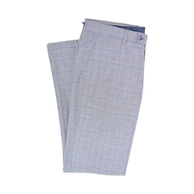 Lambretta Lambretta Men's George Pow Check Suit Trousers in Grey - 3