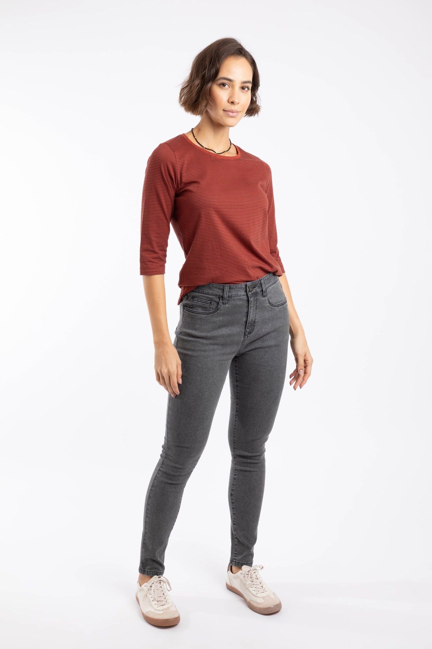 Weird Fish Weird Fish Women's Gerrie Slim Jean in Dark Grey - 4