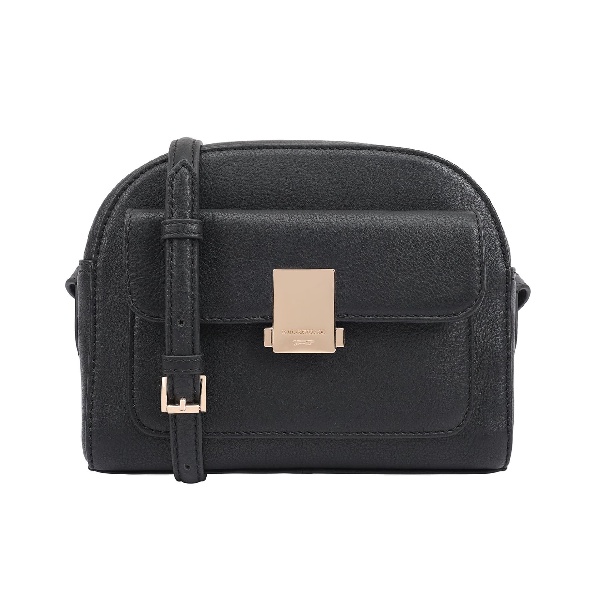 Paul Costelloe Paul Costelloe Women's Sharyn Leather Cross Body Bag in Jet Black