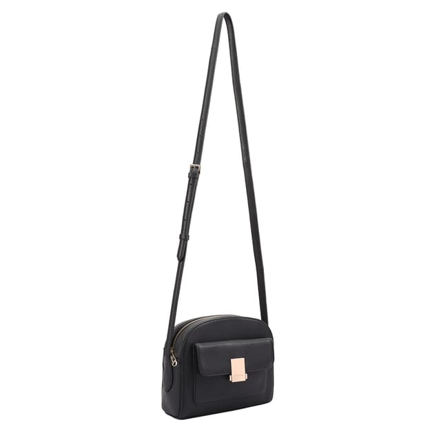 Paul Costelloe Paul Costelloe Women's Sharyn Leather Cross Body Bag in Jet Black - 3