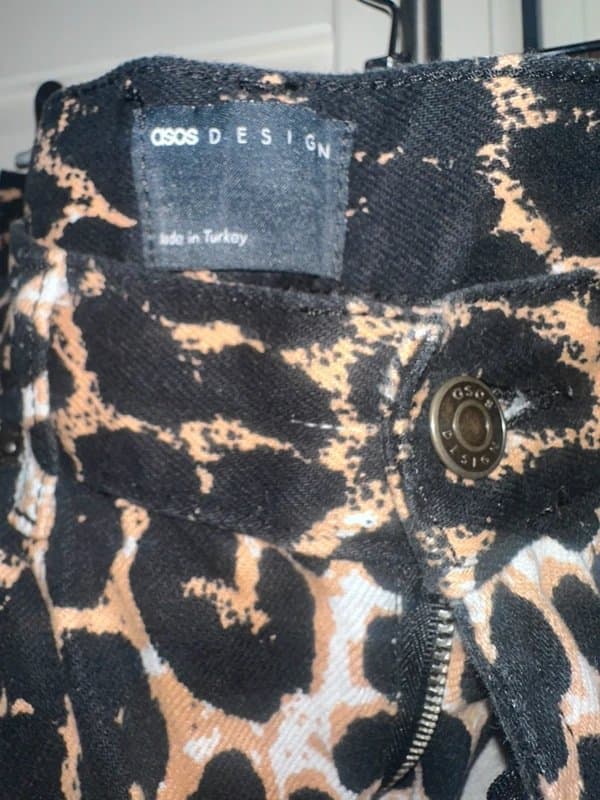 ASOS Design Asos Leopard Print Jeans