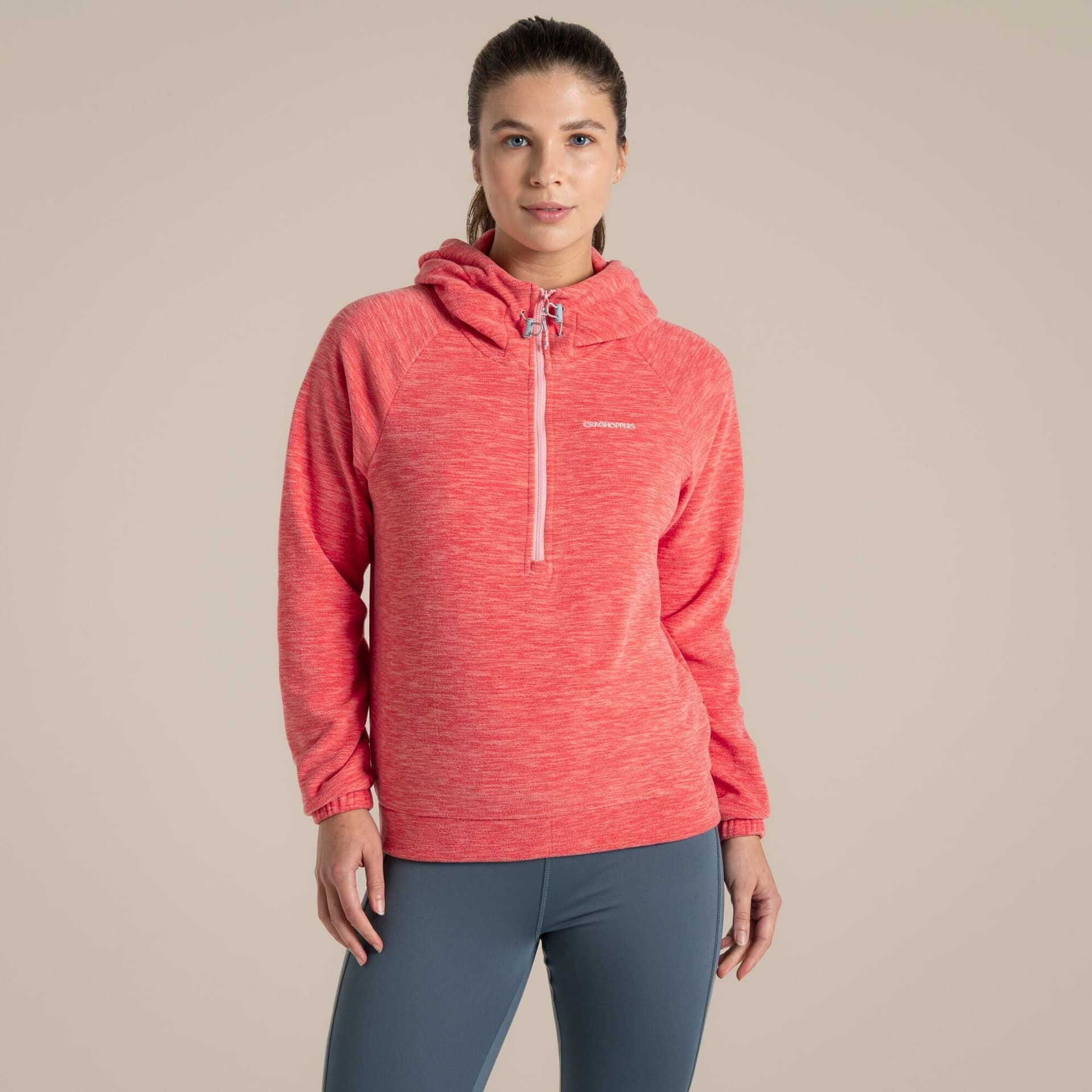 Craghoppers Craghoppers Women's Esk' Hooded Half Zip Fleece in Cerise
