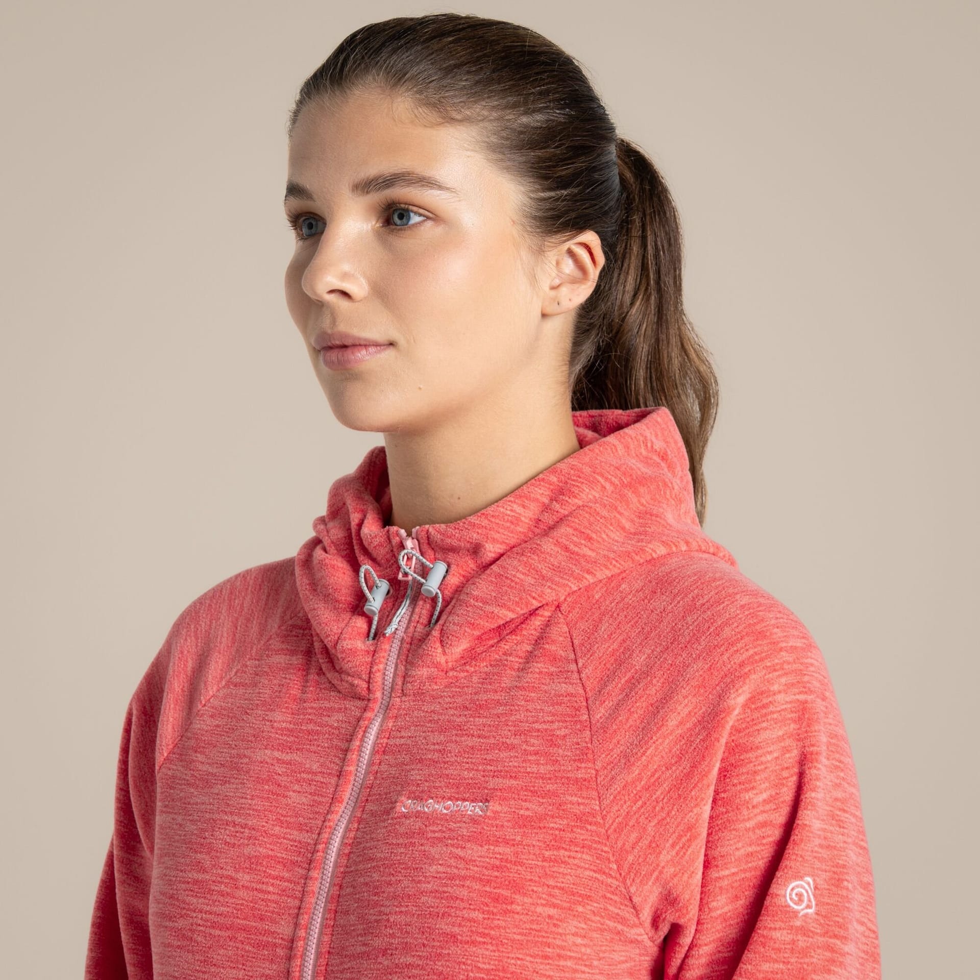 Craghoppers Craghoppers Women's Esk' Hooded Half Zip Fleece in Cerise - 4