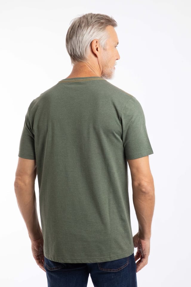 Weird Fish Weird Fish Men's Sunrise Front Print Graphic T-Shirt in Pale Green - 3
