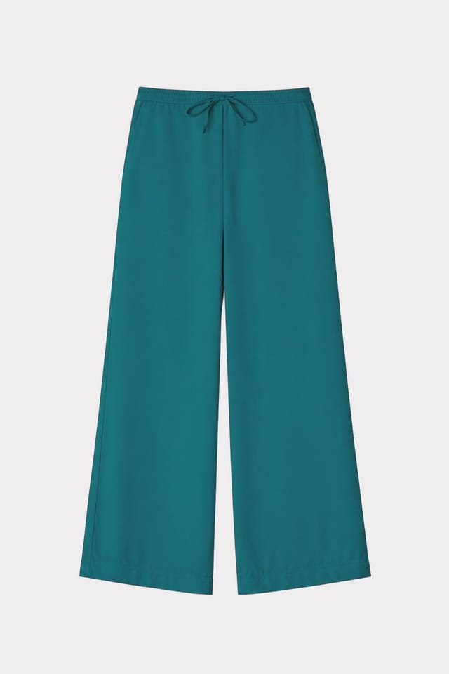 Kettlewell Kettlewell Women's Soft Tailored Wide Leg Trousers in Teal - 2