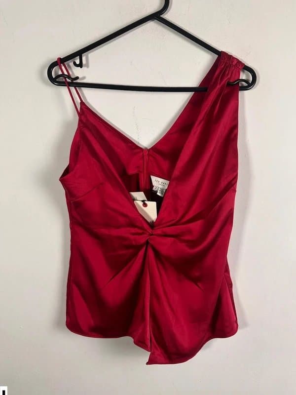 Ted Baker 10 Ted baker top new rich raspberry fuschia hot pink satin new 10