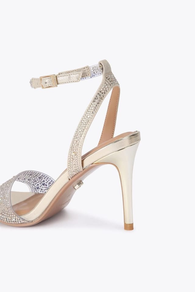 Carvela Carvela Women's 'Positano Vinyl Sandal' Heels in Gold - 3