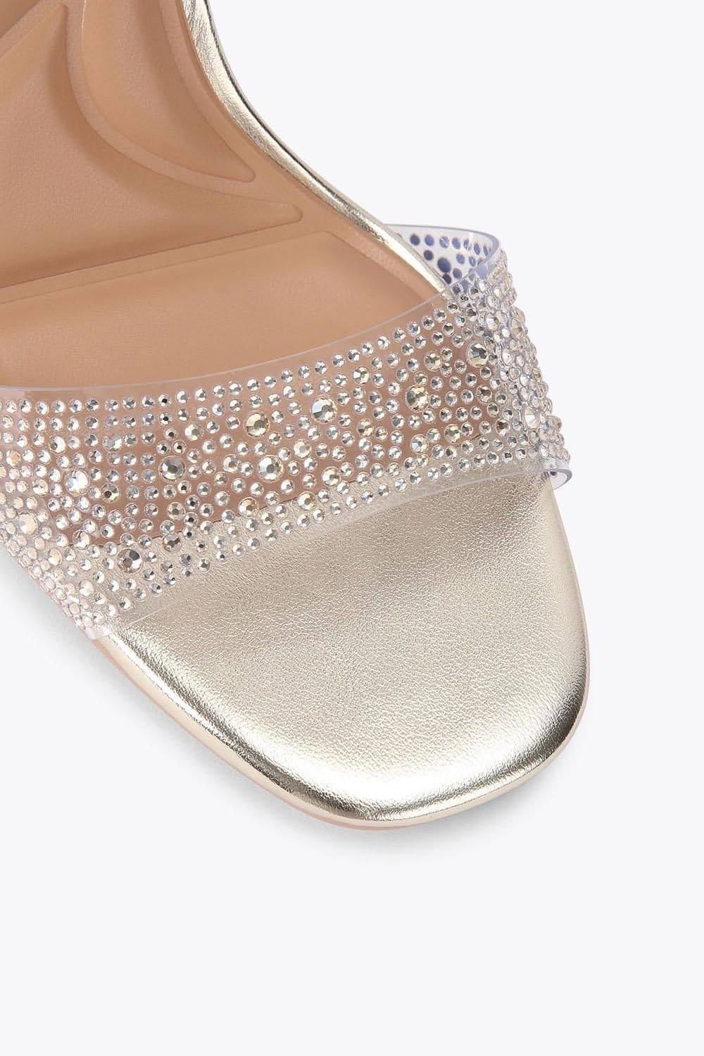 Carvela Carvela Women's 'Positano Vinyl Sandal' Heels in Gold - 4
