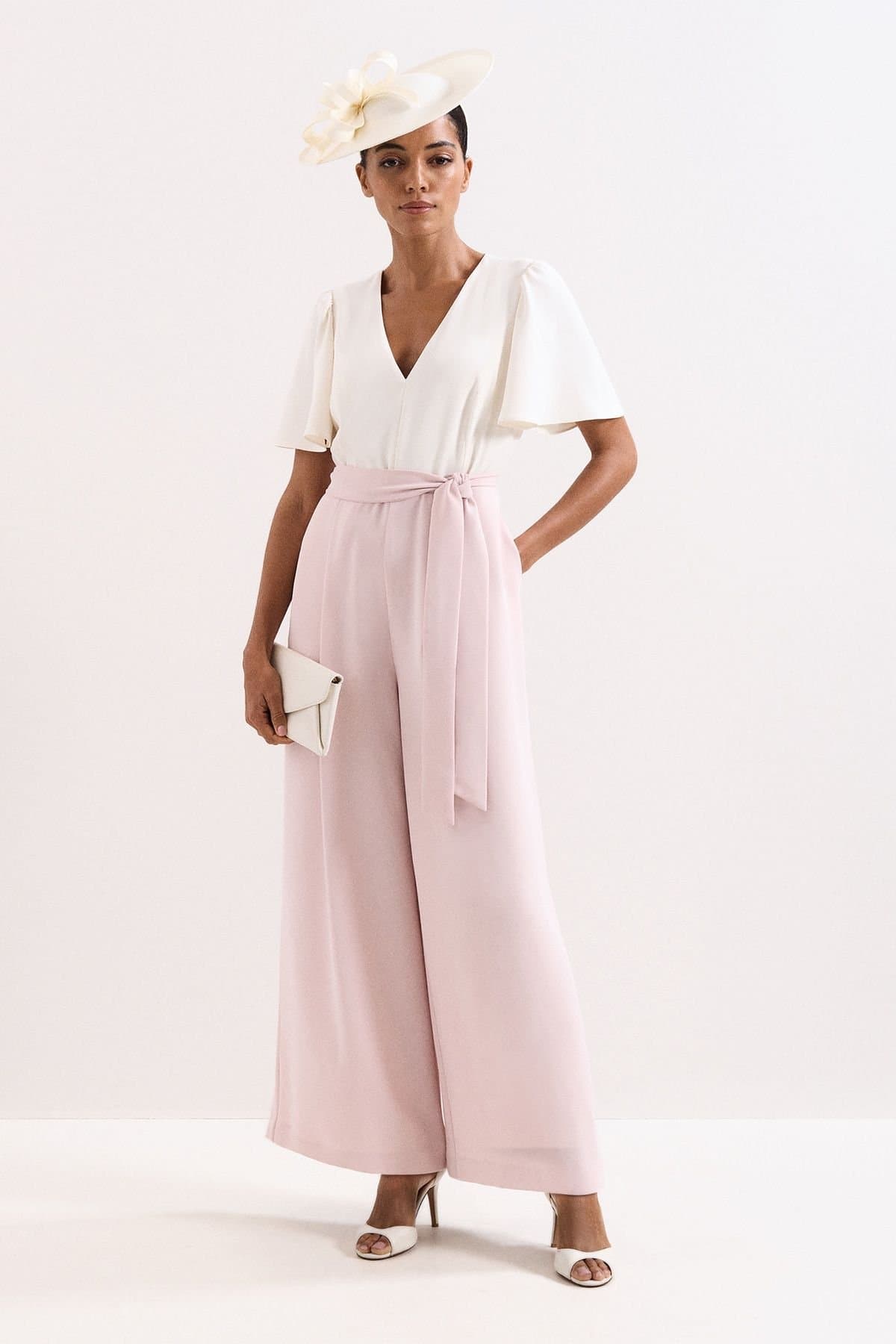 Phase Eight Phase Eight Women's Petite Kallie Jumpsuit in Pale Pink