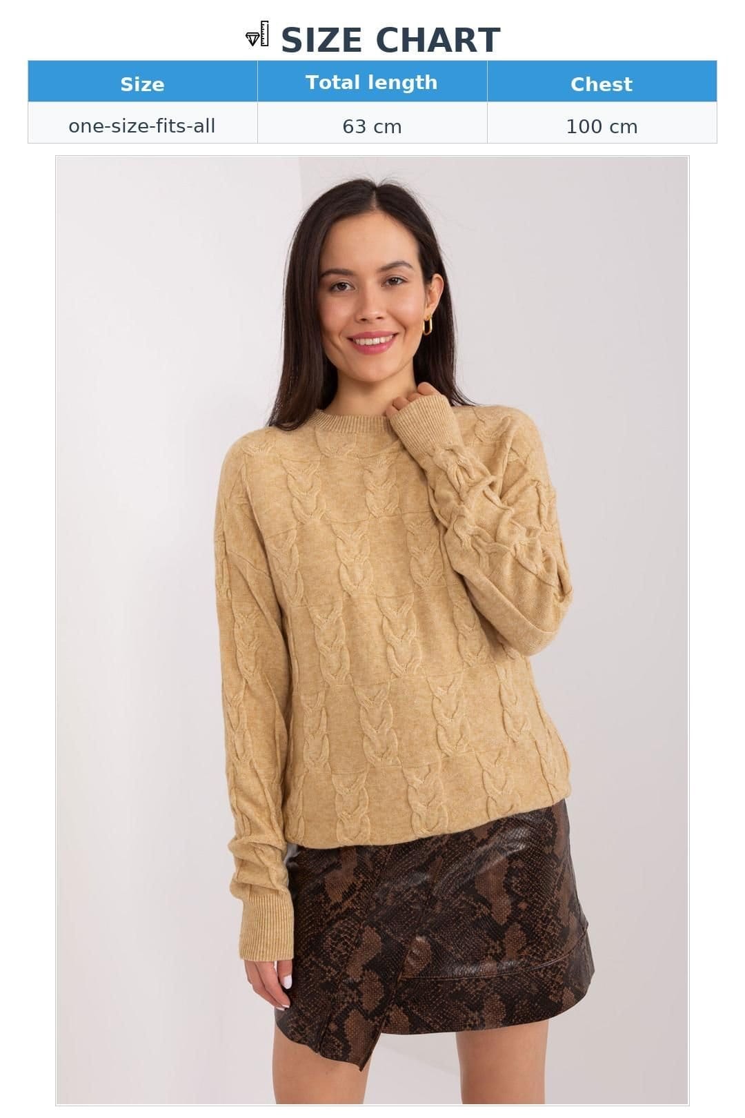 Love Lace Love Lace Women's Textured Pattern Viscose Blend Pullover Sweater in Brown - 4