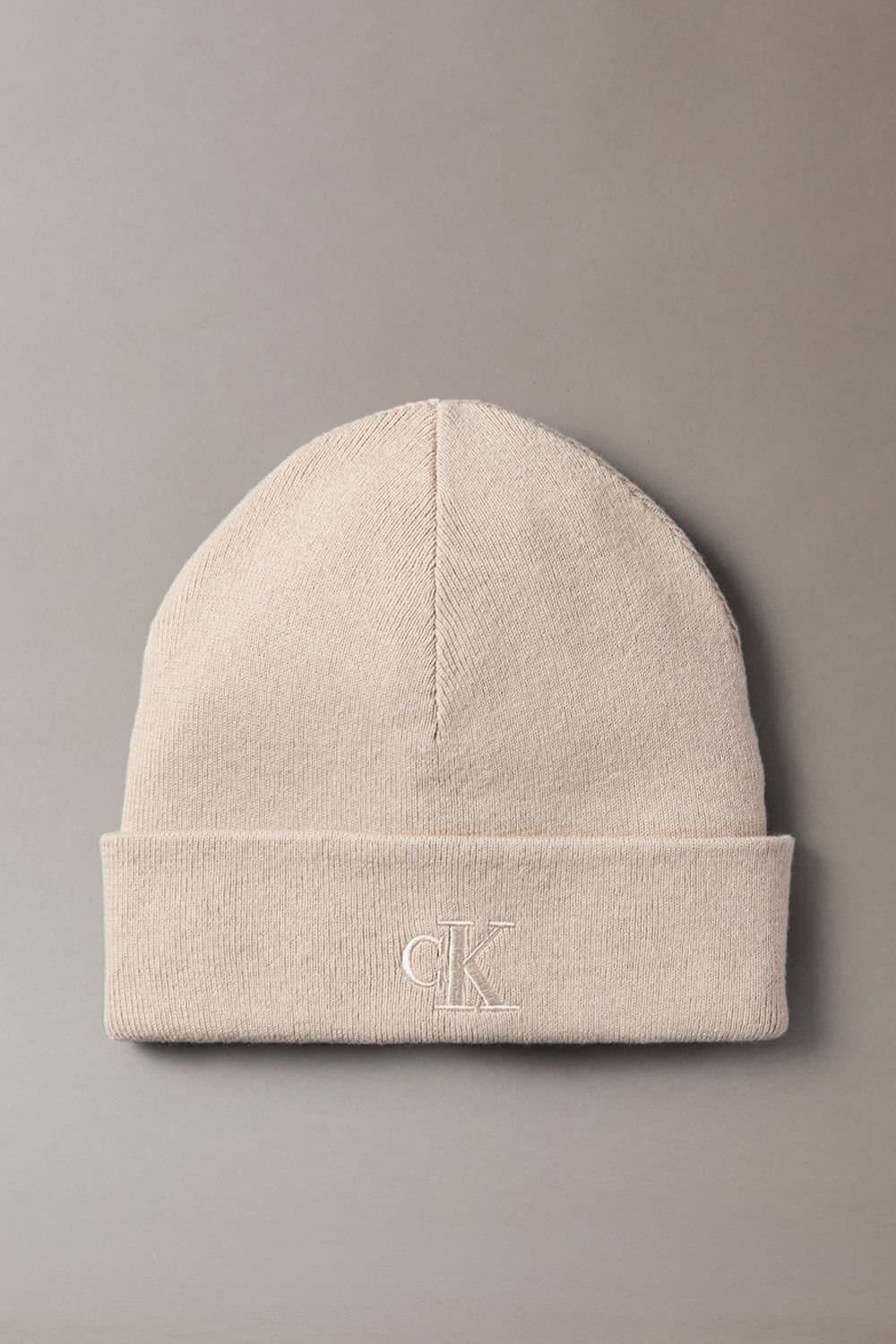 Calvin Klein Calvin Klein Men's Ck Fine Rib Beanie Chateau Grey