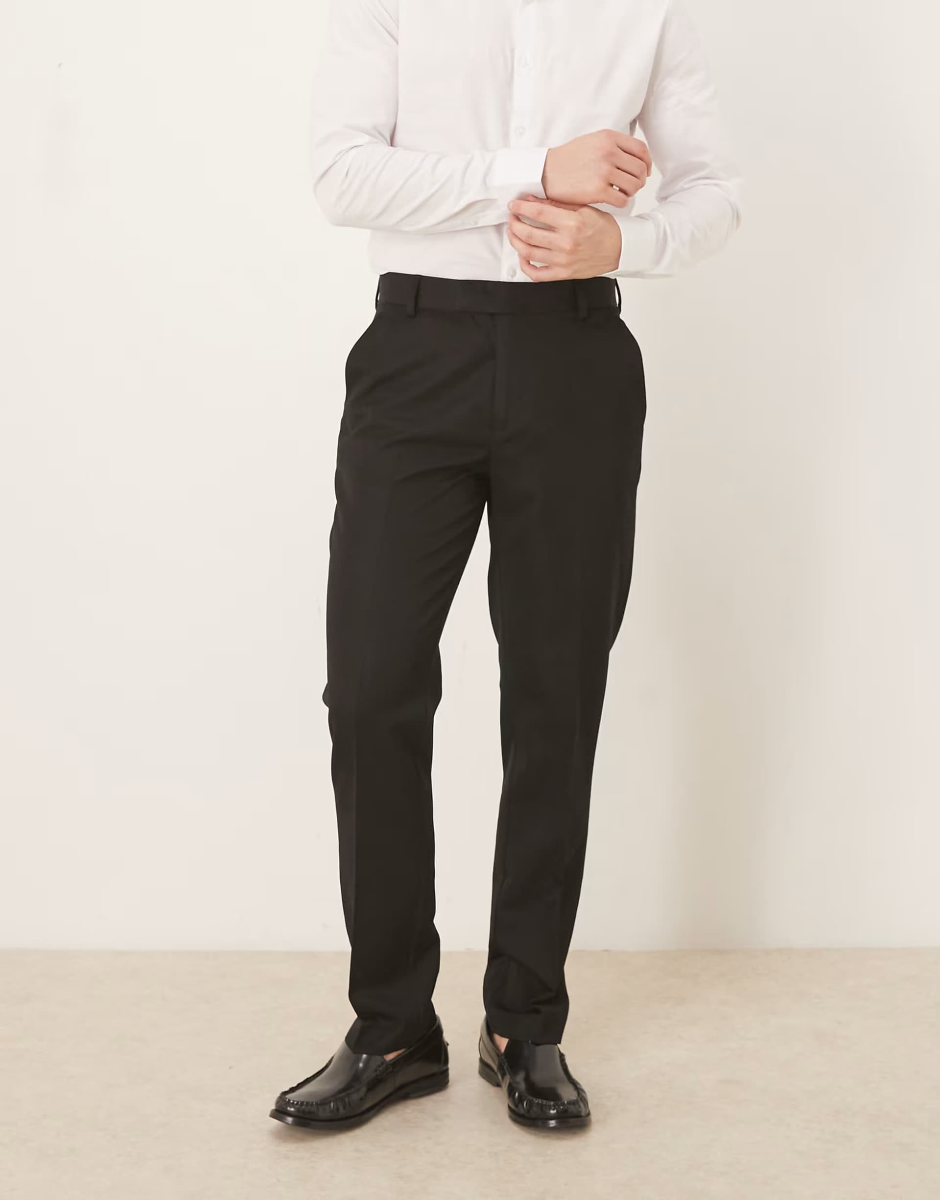 ASOS ASOS DESIGN smart slim fit trousers in black