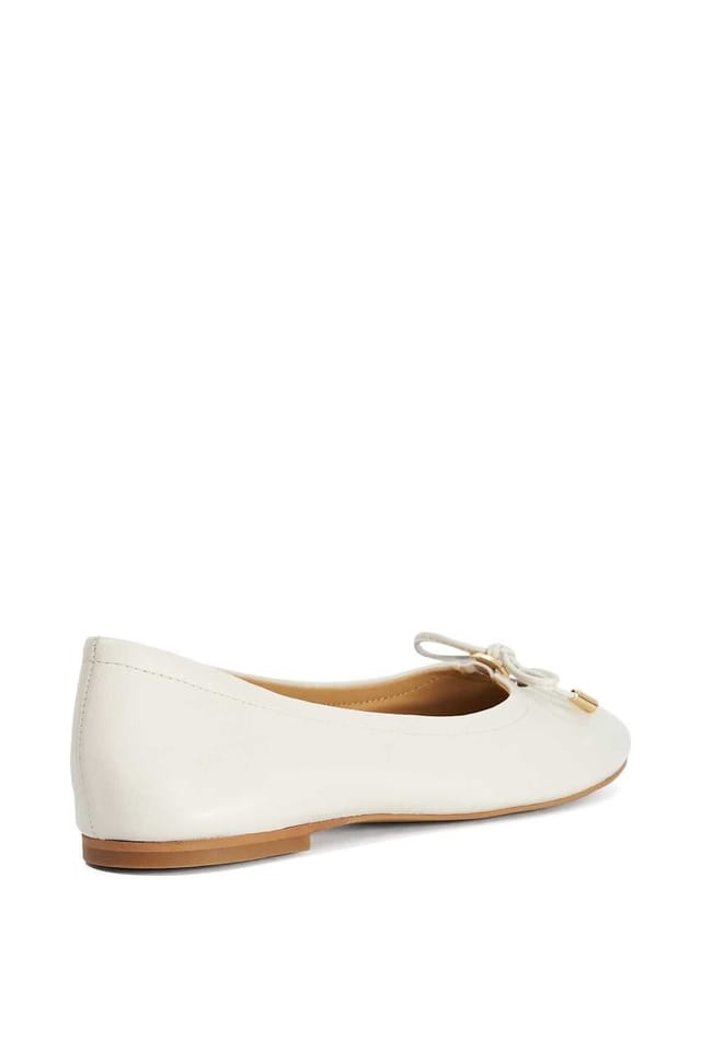 Dune London Dune London Women's 'Hali' Leather Ballet Pumps in Natural - 3