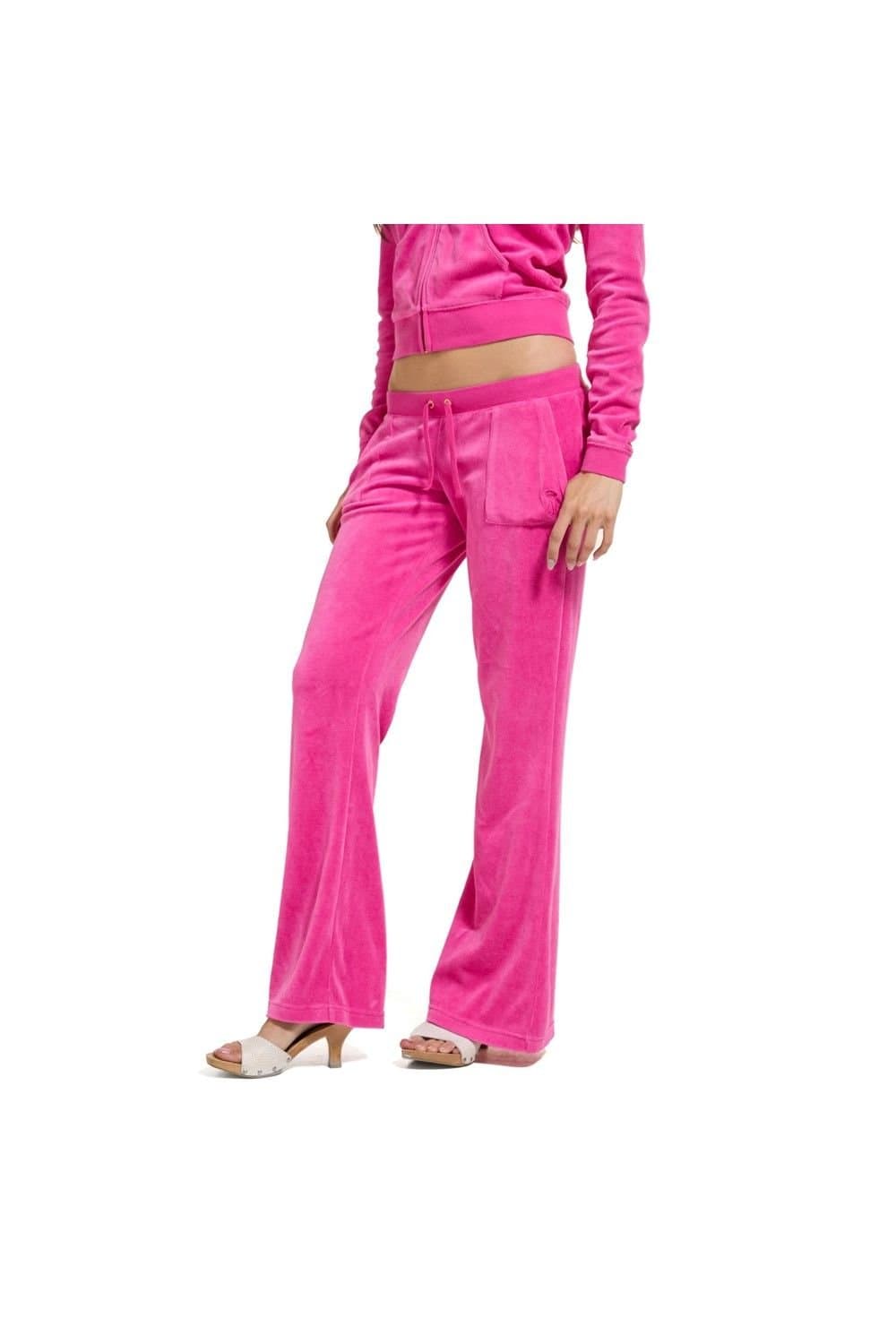 Juicy Couture Juicy Couture Women's Washed Caisa Ultra Low Rise Pant in Bright Pink