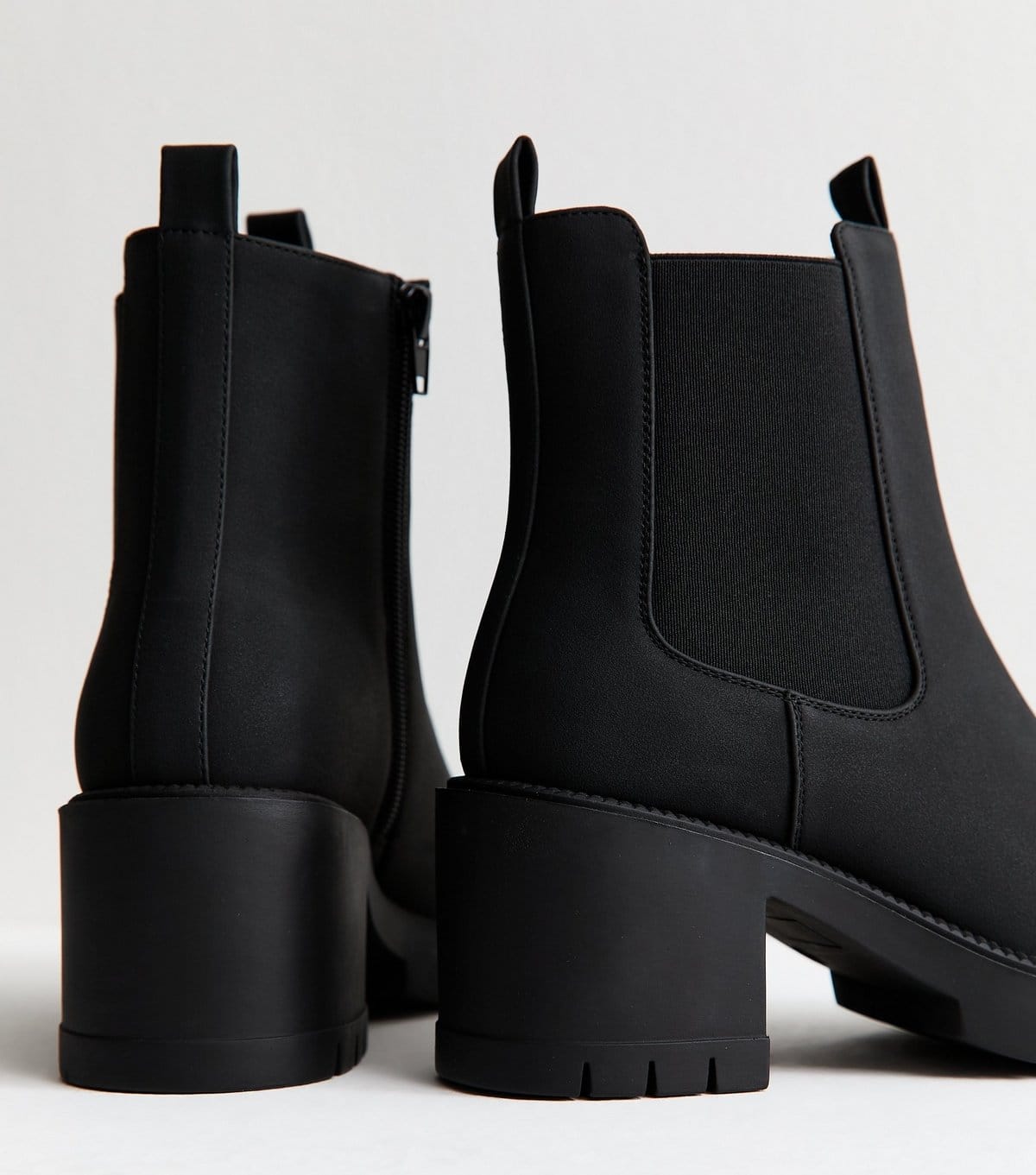 New Look Women's Wide Fit Black Faux Suede Ankle Chelsea Boots Vegan New Look - 4