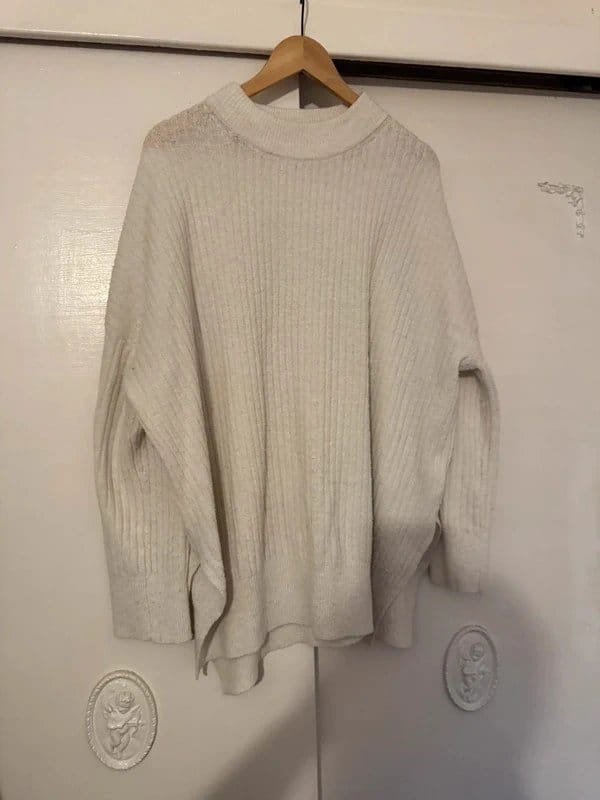H&M Cream Oversize Knitted Jumper
