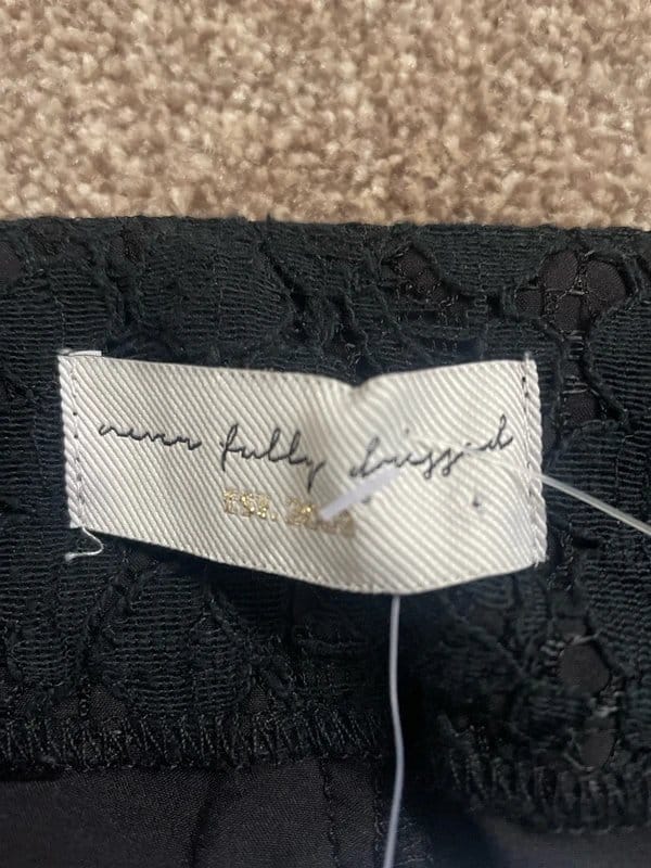 Never Fully Dressed Black Lace Trousers