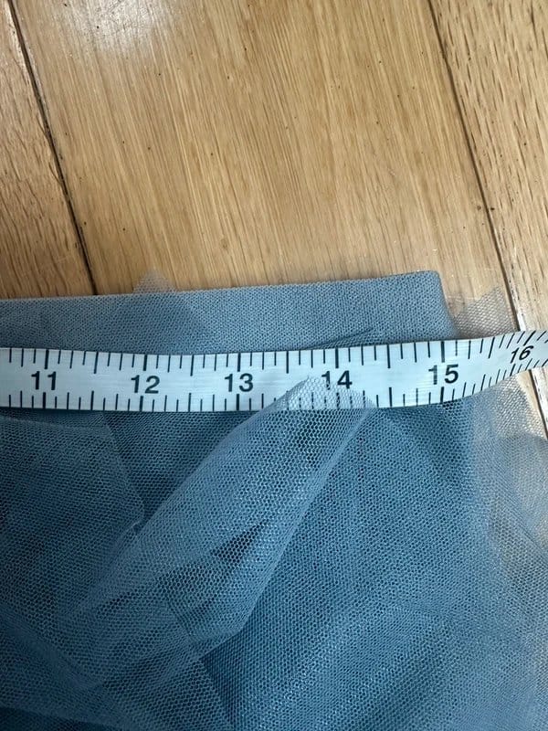 Tulle Grey Mesh Festival Skirt Size 12-14