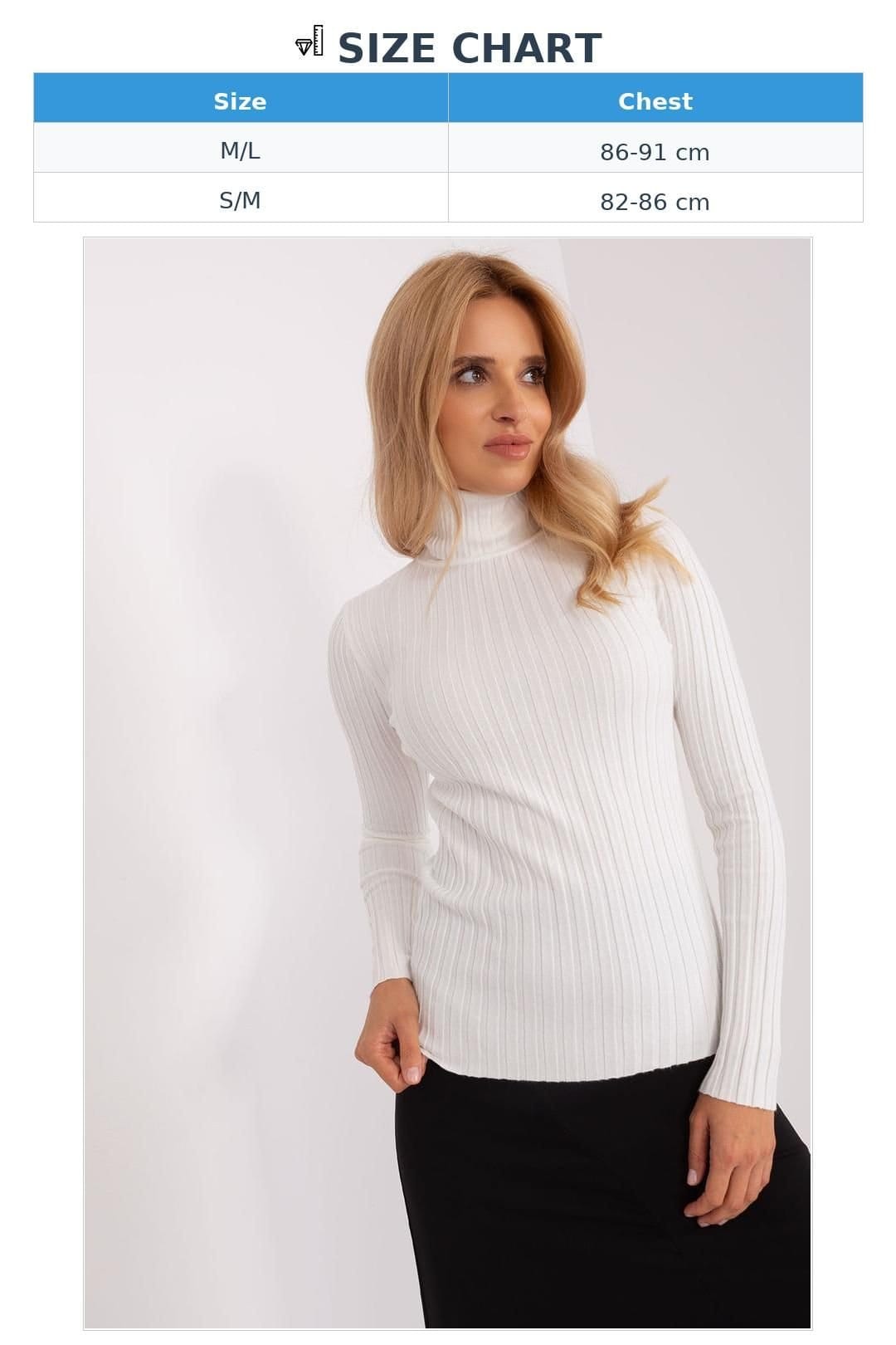 Love Lace Love Lace Women's Soft Viscose Ribbed Turtleneck Sweater Style 185553 in White - 4