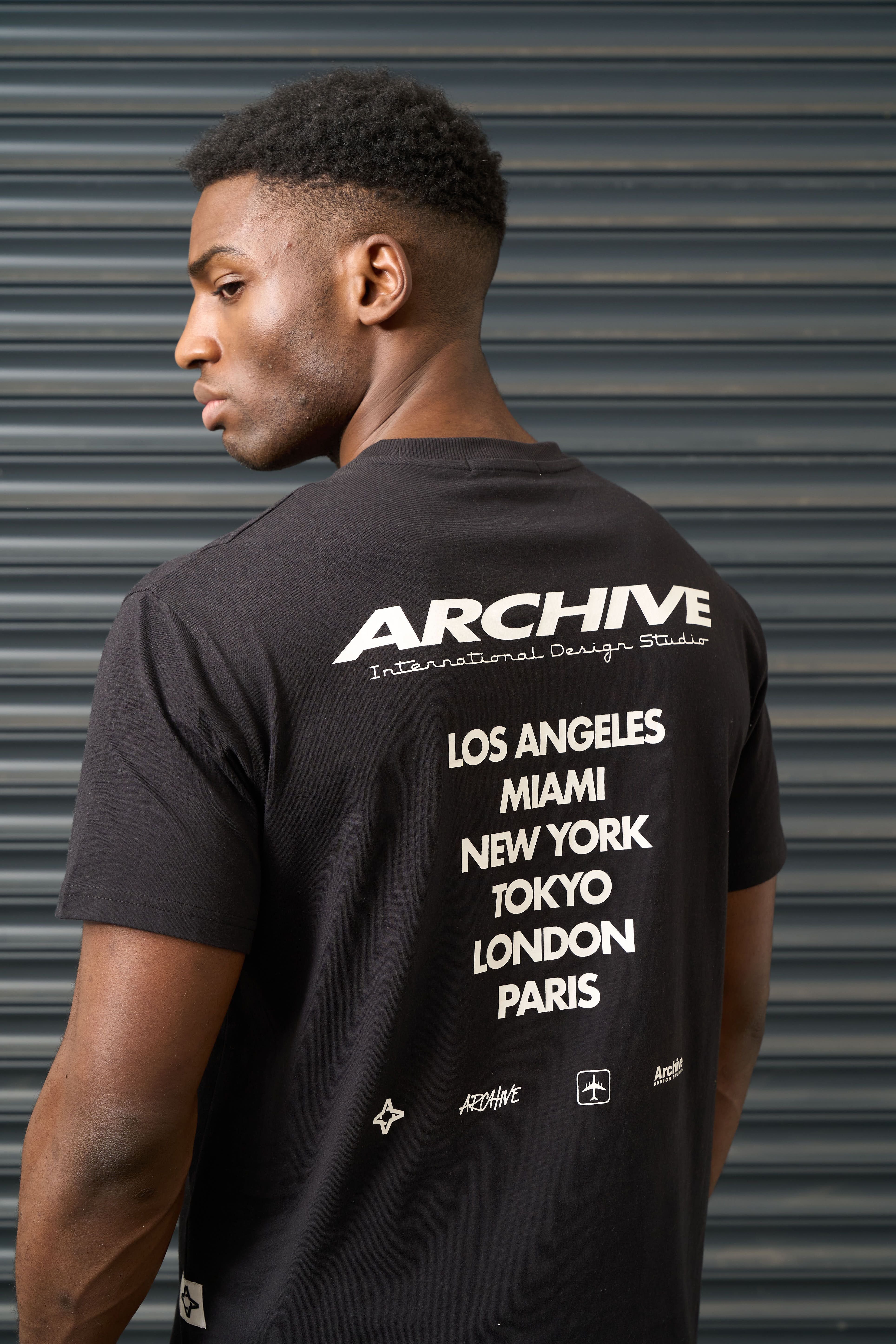 Archive Design Studios Archive Design Studios Men's Vacation T-Shirt in Black - 2