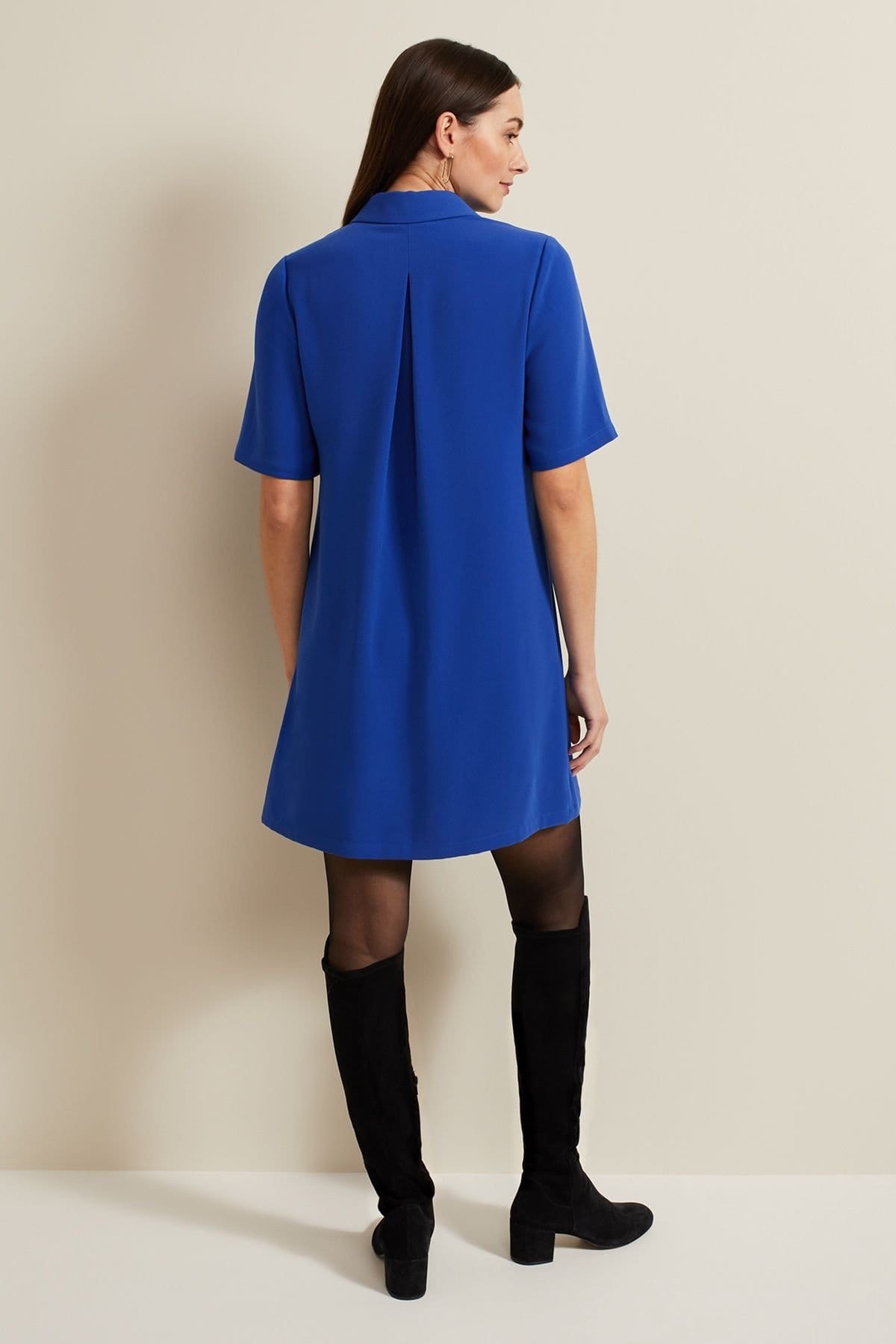 Phase Eight Phase Eight Women's Cara Button Through Tunic Dress in Cobalt - 4