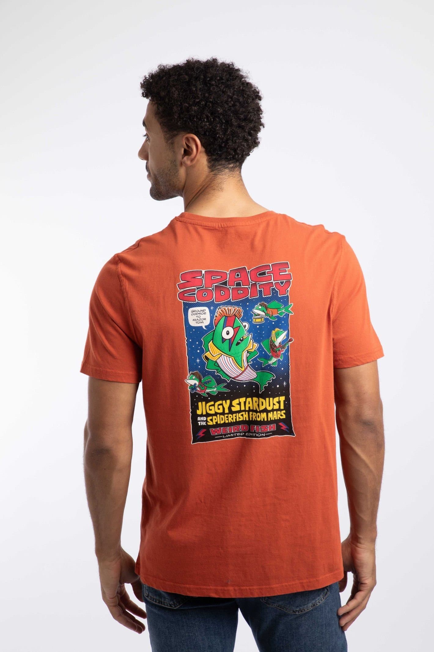 Weird Fish Weird Fish Men's Space Coddity Artist T-Shirt in Orange