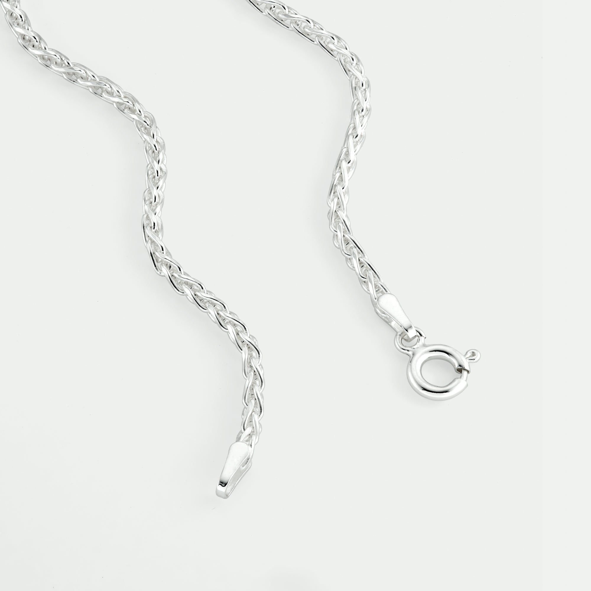 The Fine Collective The Fine Collective Women's Sterling Silver Wheat Chain Necklace 18 inch - 3