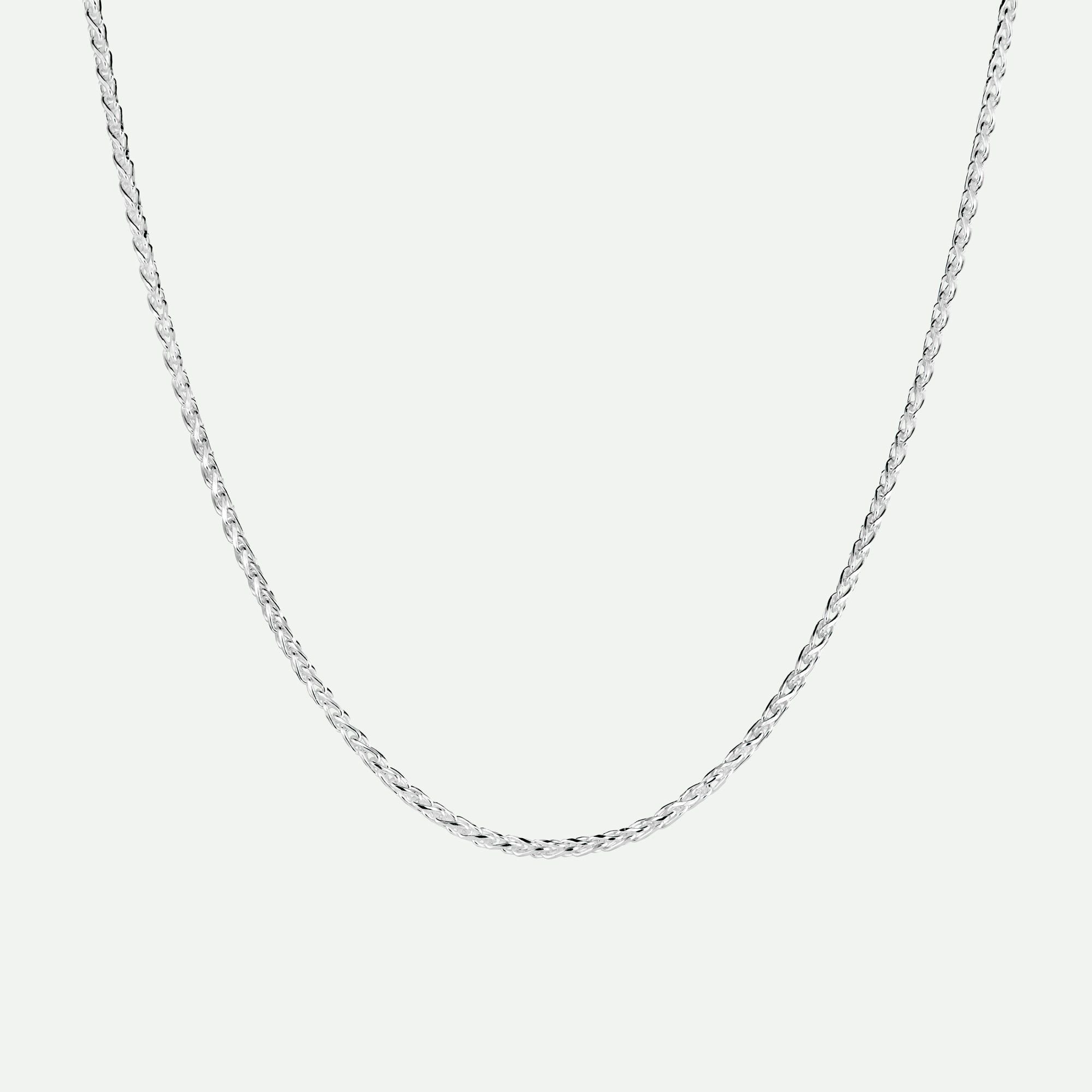 The Fine Collective The Fine Collective Women's Sterling Silver Wheat Chain Necklace 18 inch - 4
