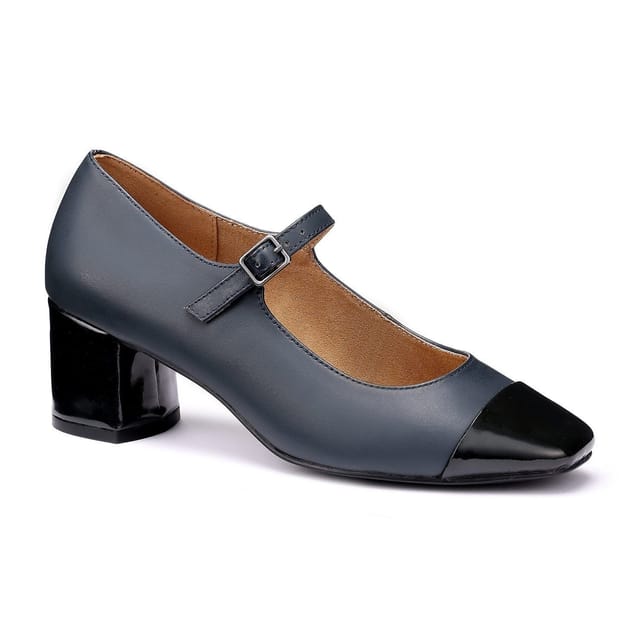 Hotter Hotter Women's 'Shimmer' Smart Heels in Mid Navy - 2