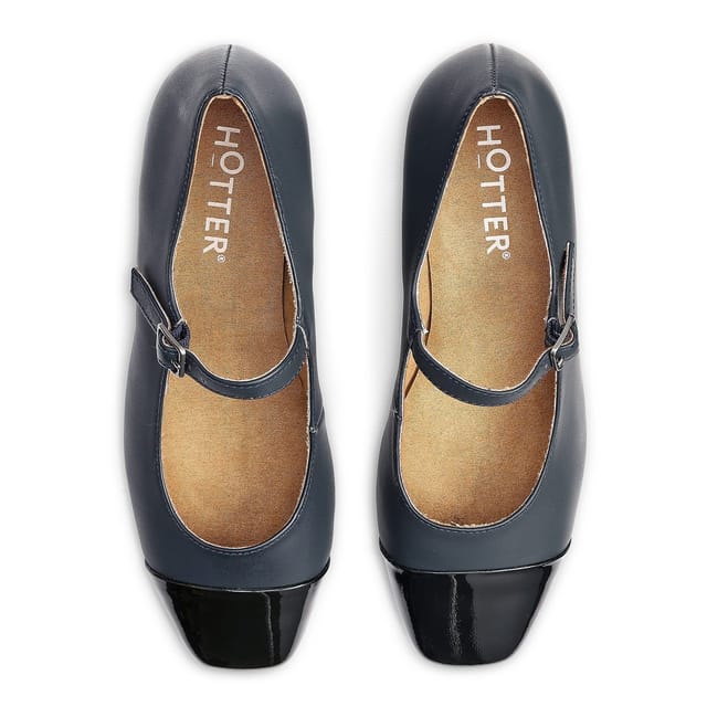 Hotter Hotter Women's 'Shimmer' Smart Heels in Mid Navy - 3
