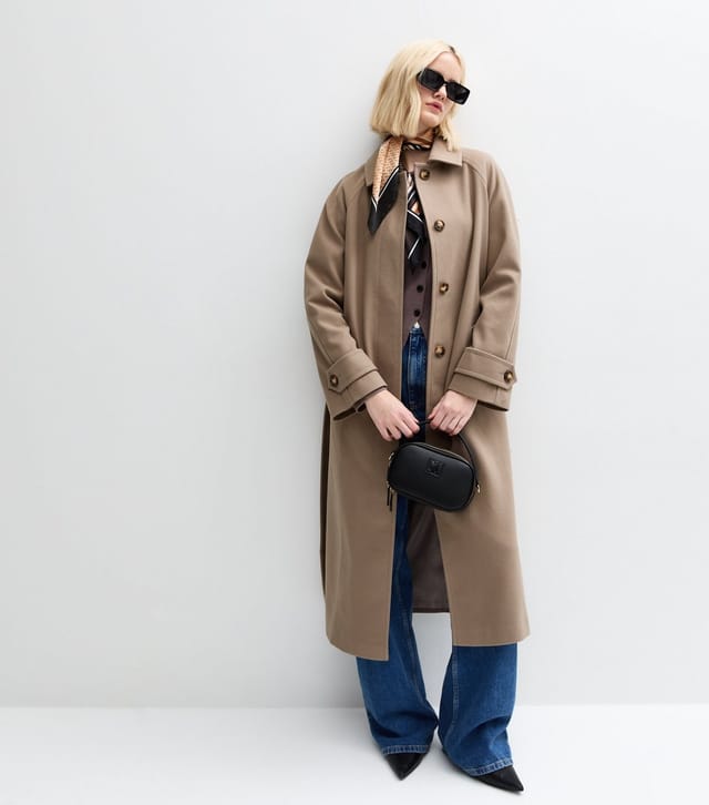 New Look Women's Mink Longline Belted Trench Coat New Look - 3