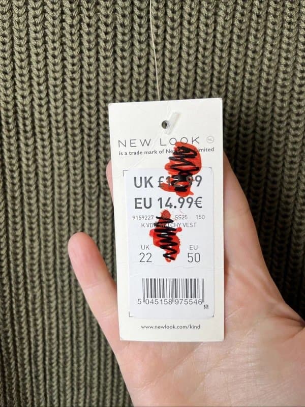 New Look New look - sleeveless knit top - size 22 - green