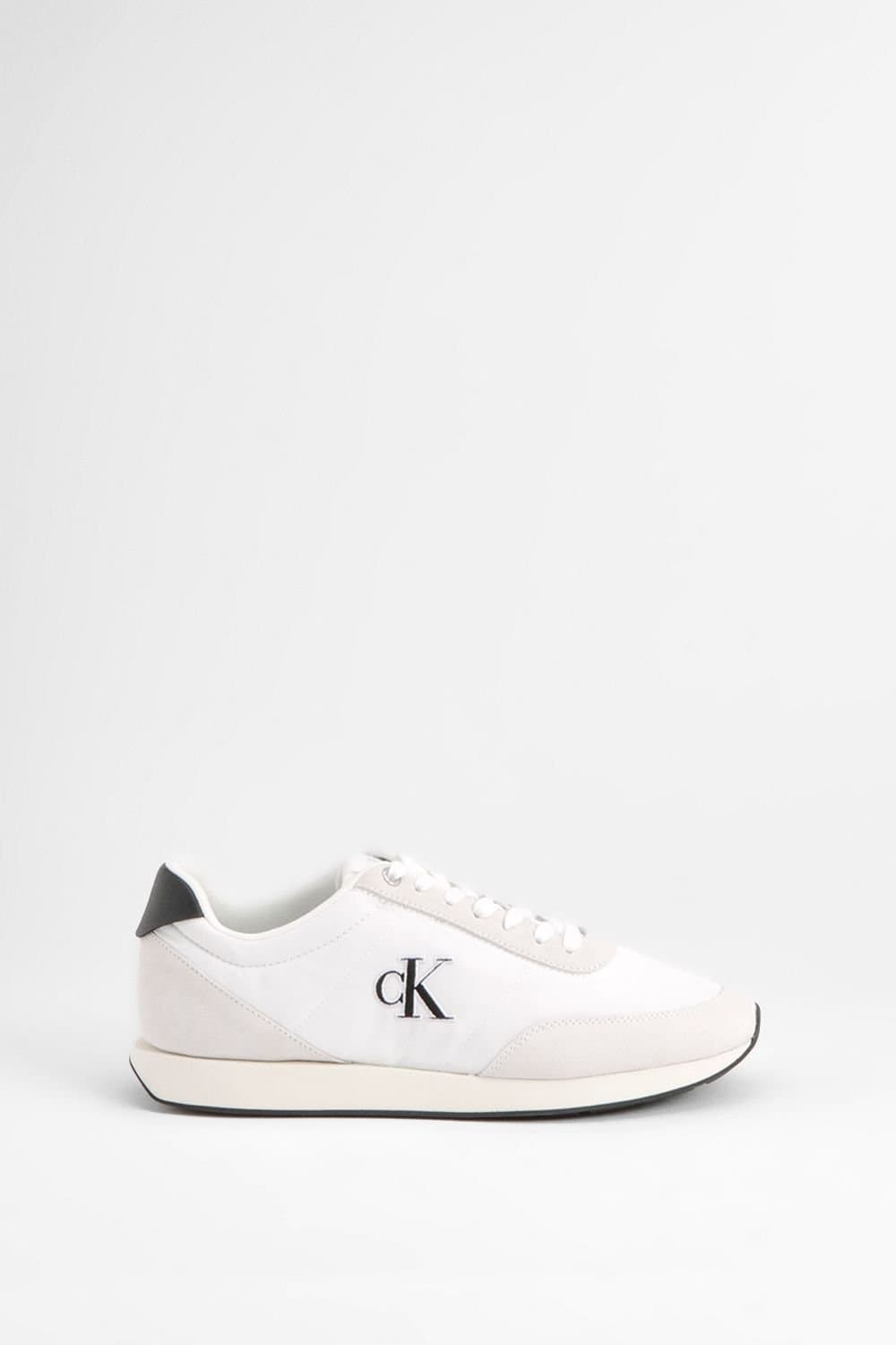 Calvin Klein Calvin Klein Men's Retro Runner Ess Mix Mat Bright White/Black in White