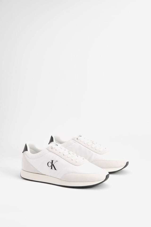 Calvin Klein Calvin Klein Men's Retro Runner Ess Mix Mat Bright White/Black in White - 2
