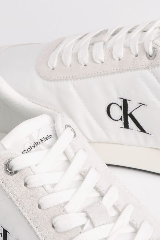 Calvin Klein Calvin Klein Men's Retro Runner Ess Mix Mat Bright White/Black in White - 3