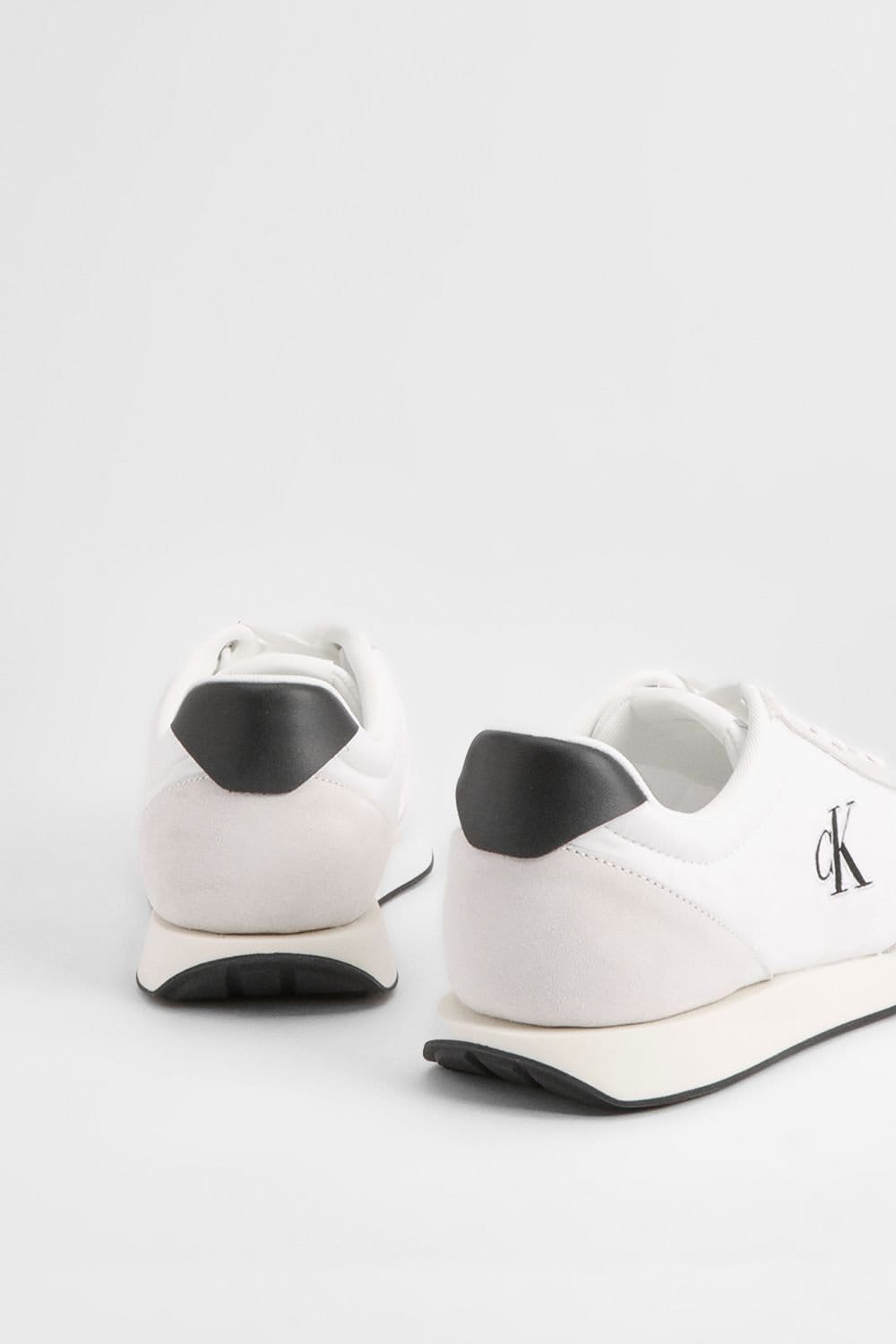 Calvin Klein Calvin Klein Men's Retro Runner Ess Mix Mat Bright White/Black in White - 4